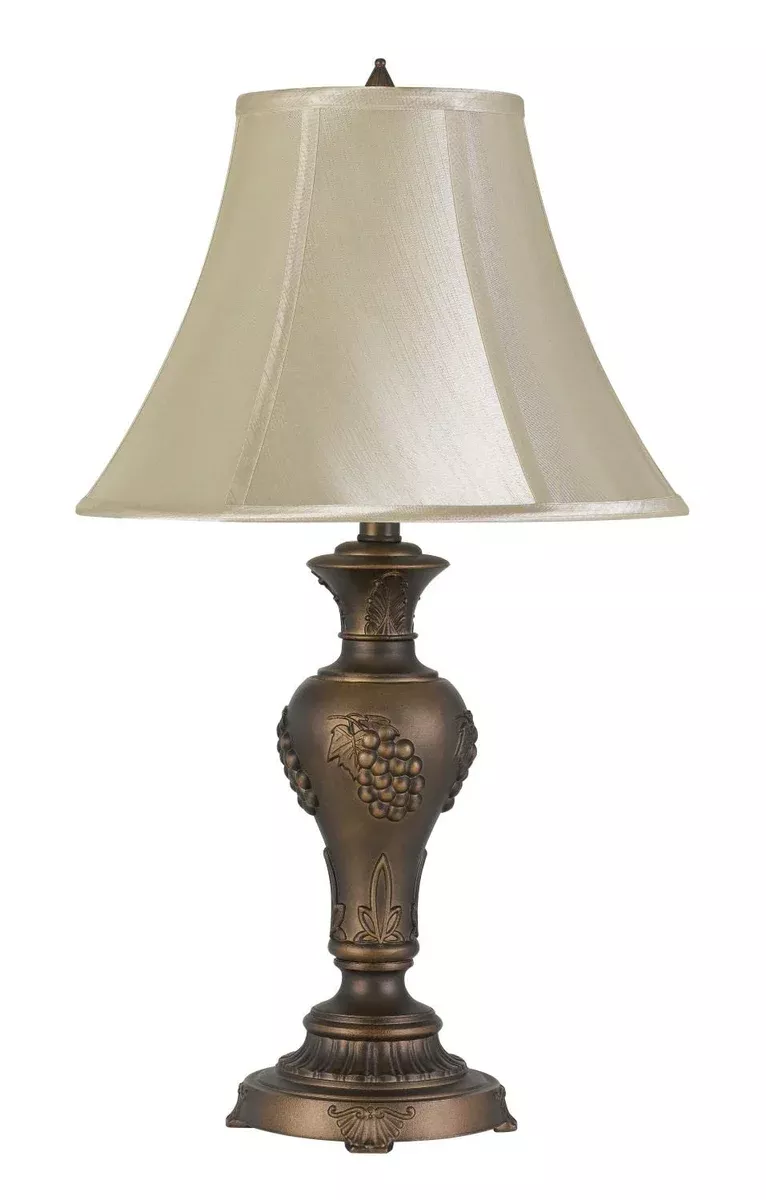 100W Cavan Aluminum Casted Table lamp with softback Faux Silk Shade