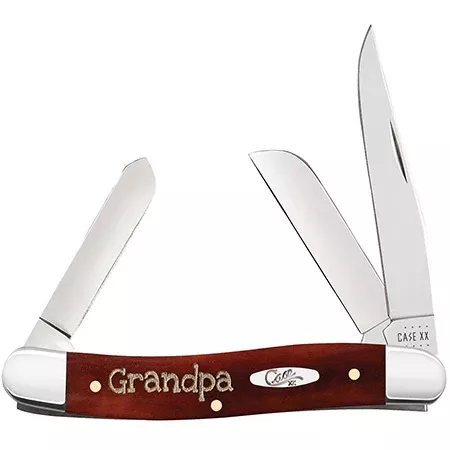 10431 MEDIUM STOCKMAN GIFT TIN - SMOOTH CHESTNUT BONE - GRANDPA