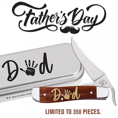 10636 2024 FATHER'S DAY SMOOTH CHESTNUT BONE RUSSLOCK W/TIN