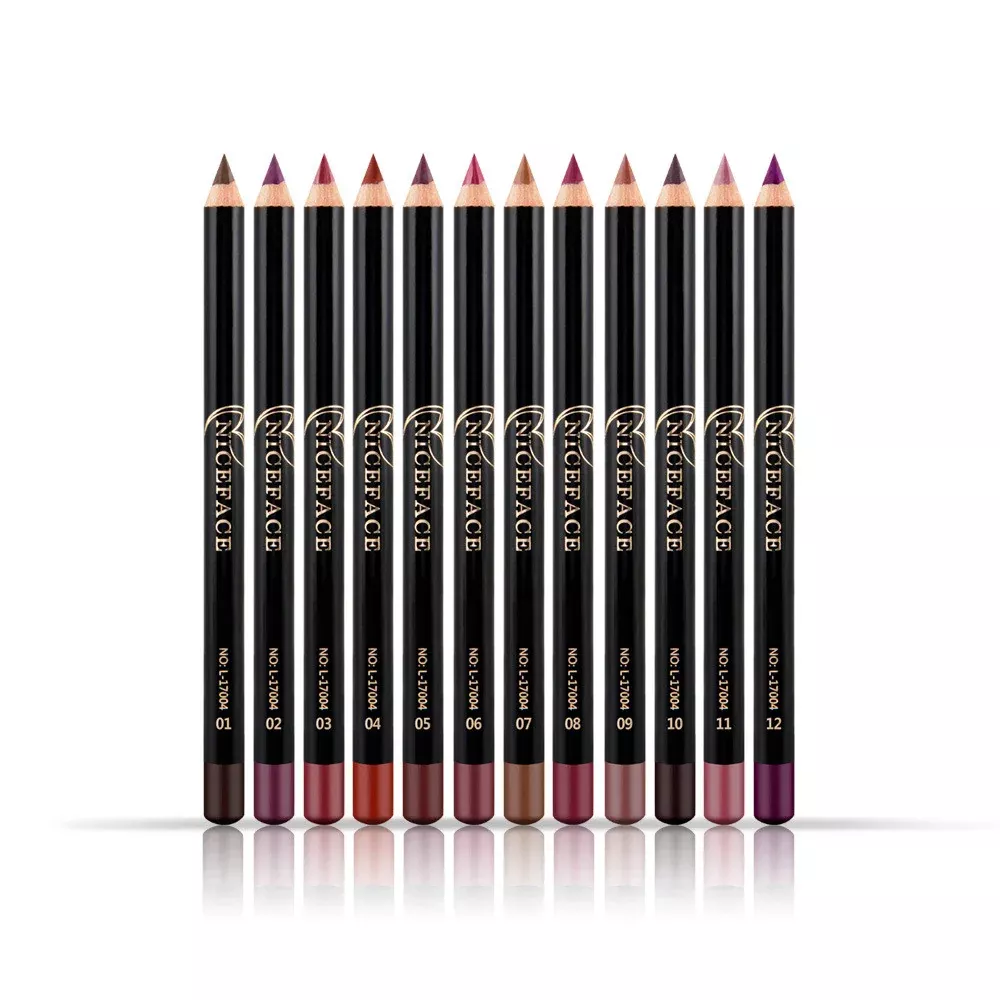 12 Shade Velvet Lip Liner Stick