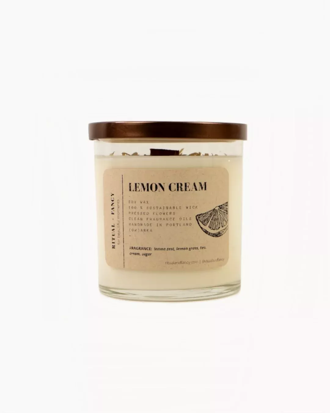 12oz Lemon Cream Candle by Ritual + Fancy