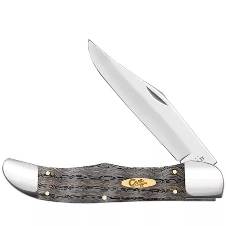 14008 FOLDING HUNTER - SMOOTH BLACK CURLY OAK WOOD