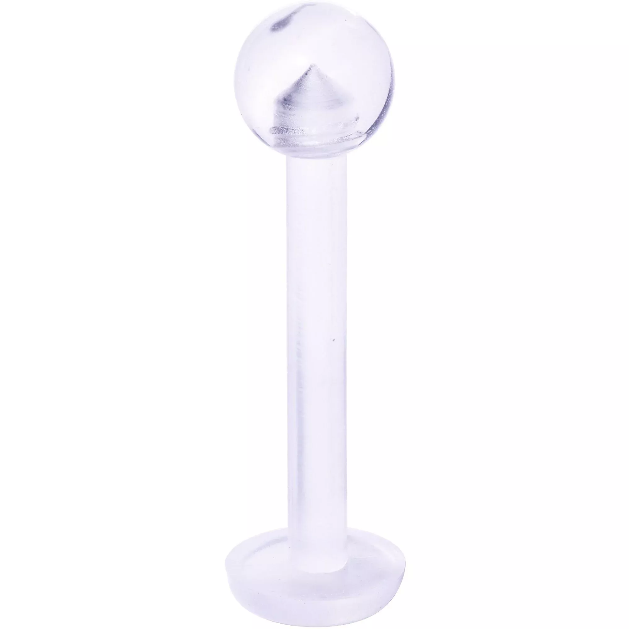 14G 1 /2 Clear Flexible Bioplast Straight Barbell Retainer