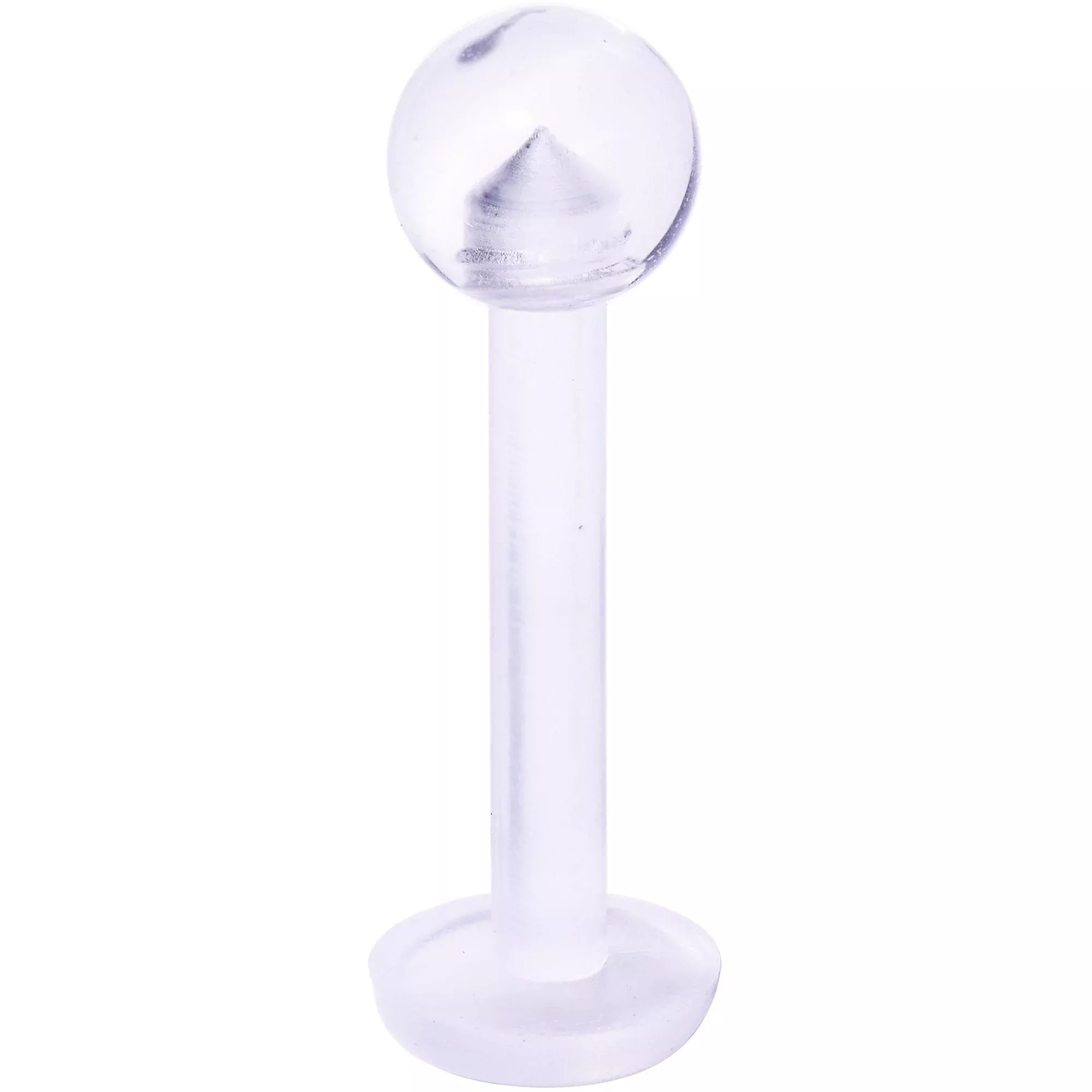 14G 3 /8 Clear Flexible Bioplast Labret Monroe Retainer
