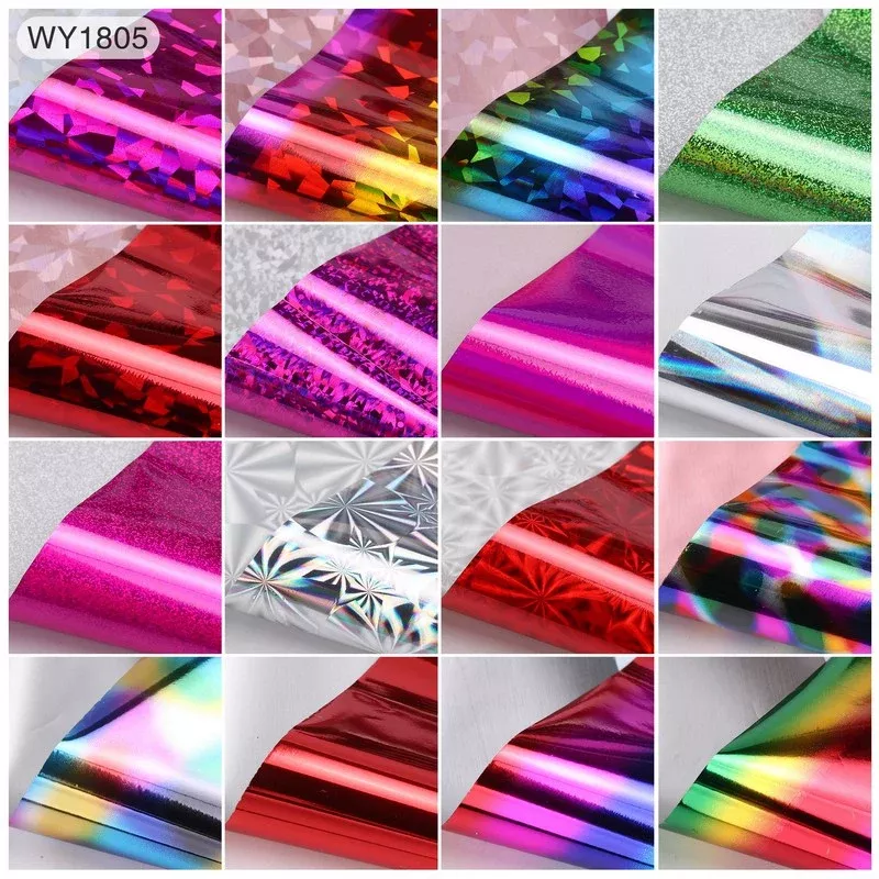 16 pieces 20x4cm Assorted Nail Decal Transfer Stickers