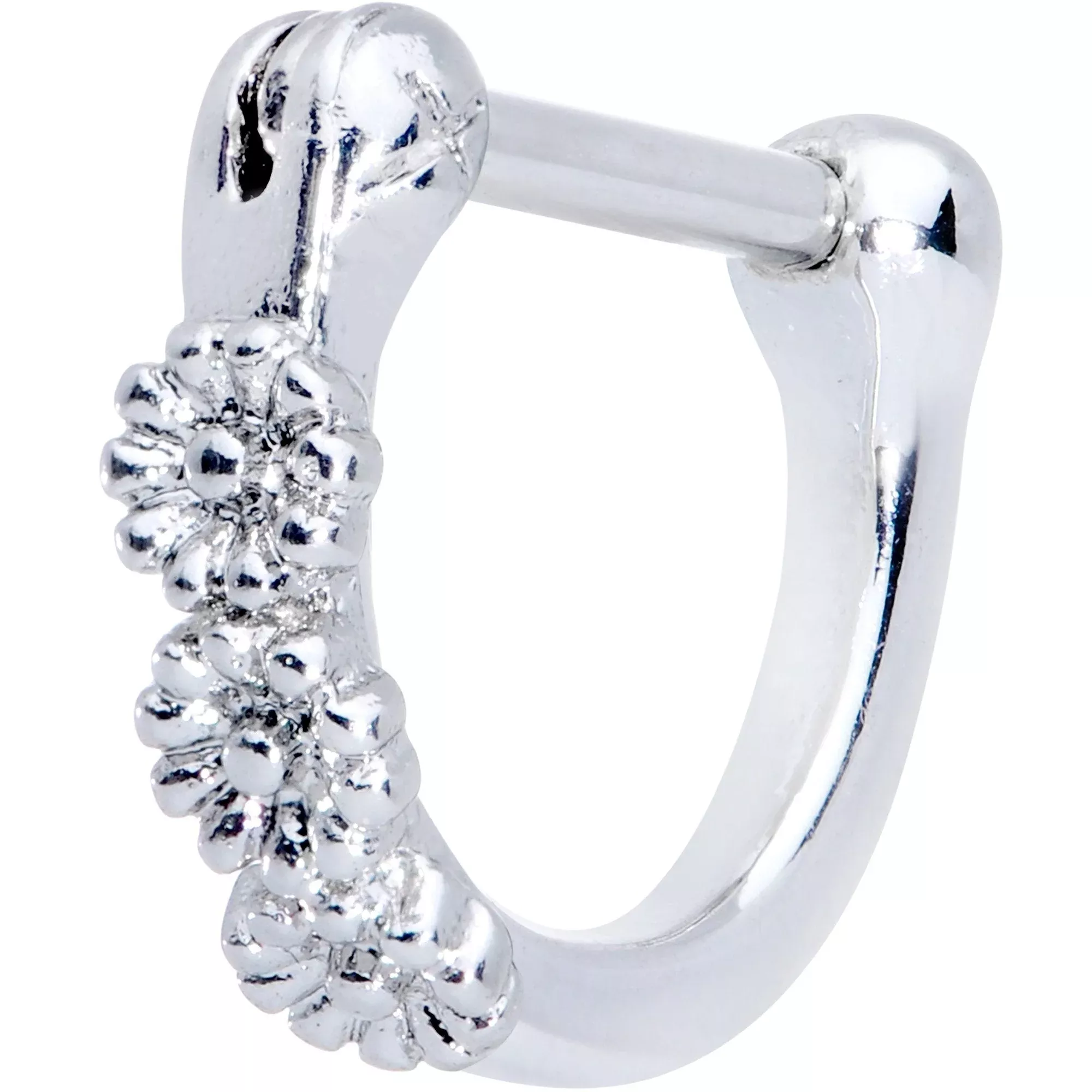16G 1 /4 Daisy Chain Flower Hinged Cartilage Clicker