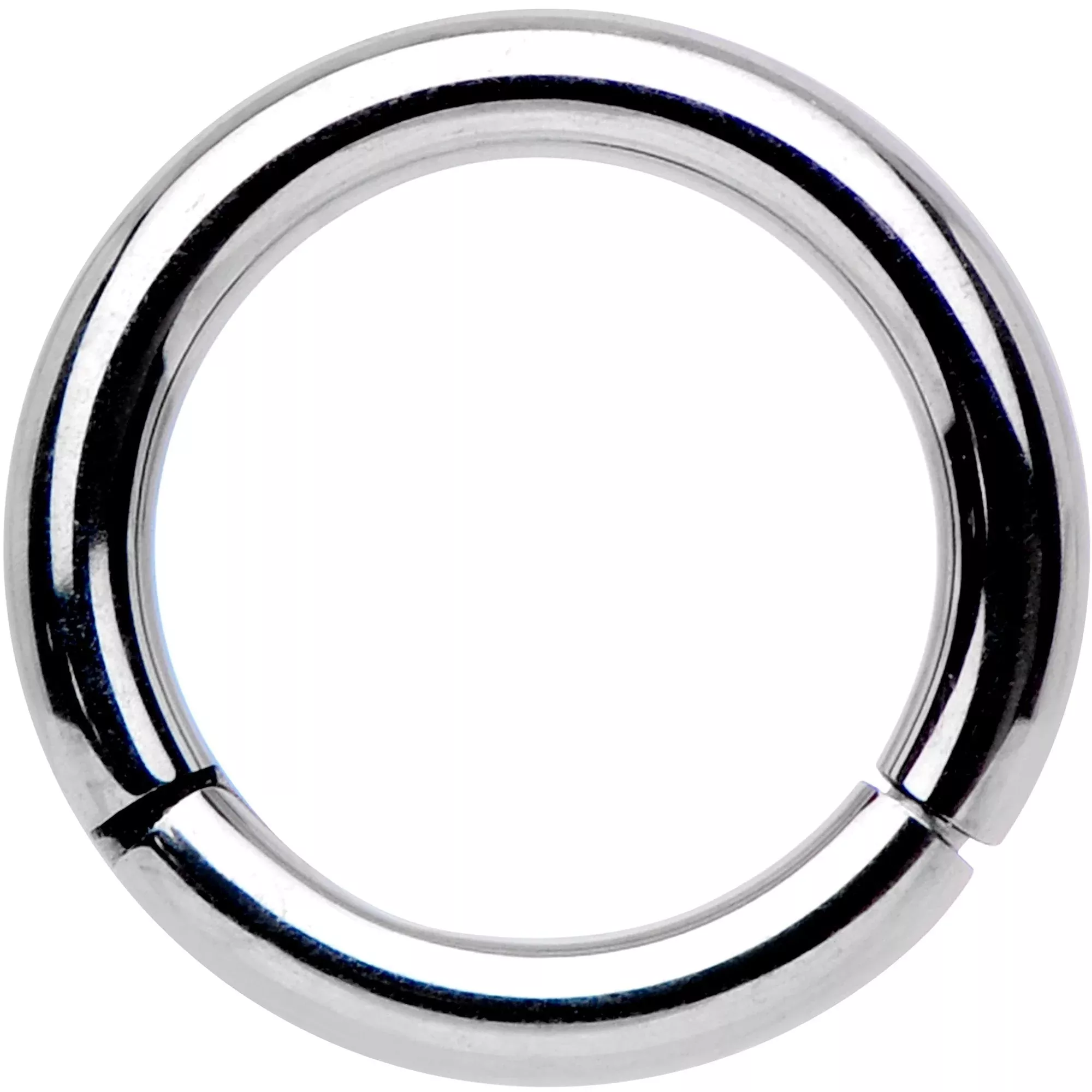 16G 1 /4 Solid G23 Implant Grade Titanium Hinged Segment Ring