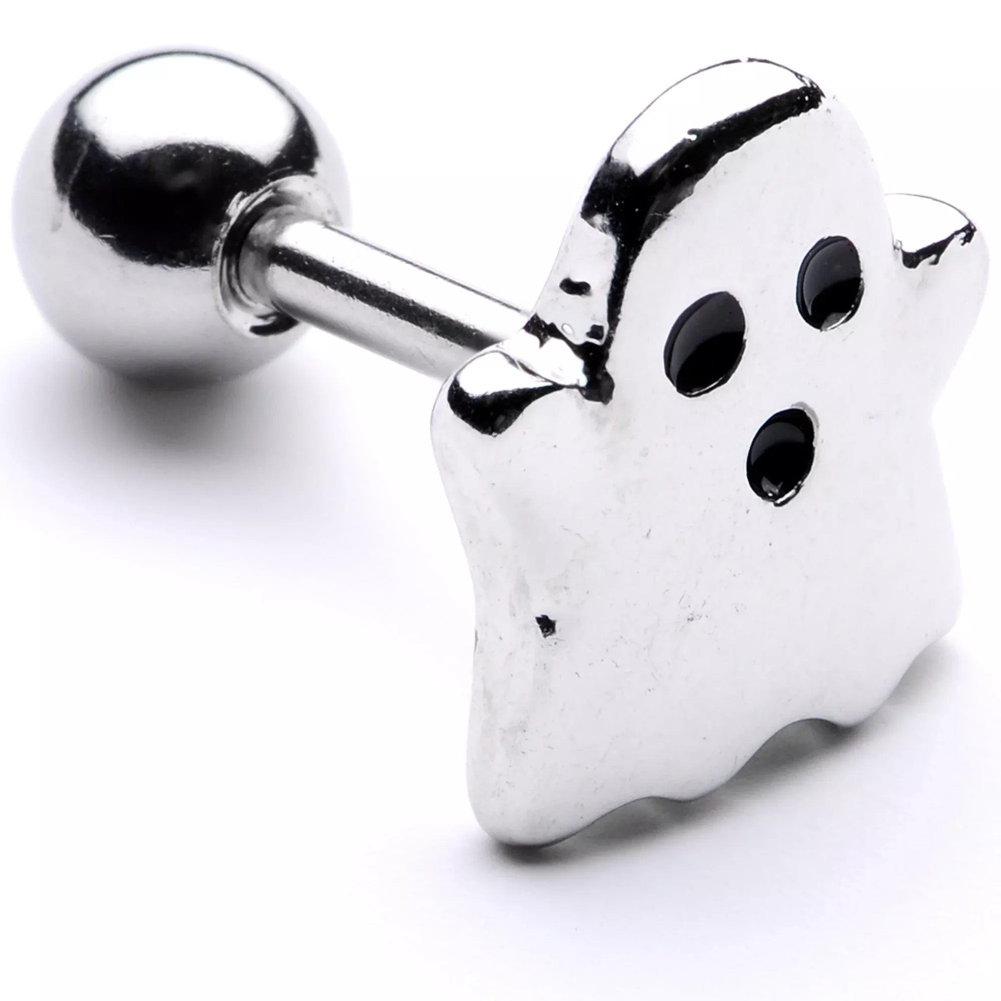 16G 1 /4 Spooky Ghost Halloween Cartilage Tragus Earring