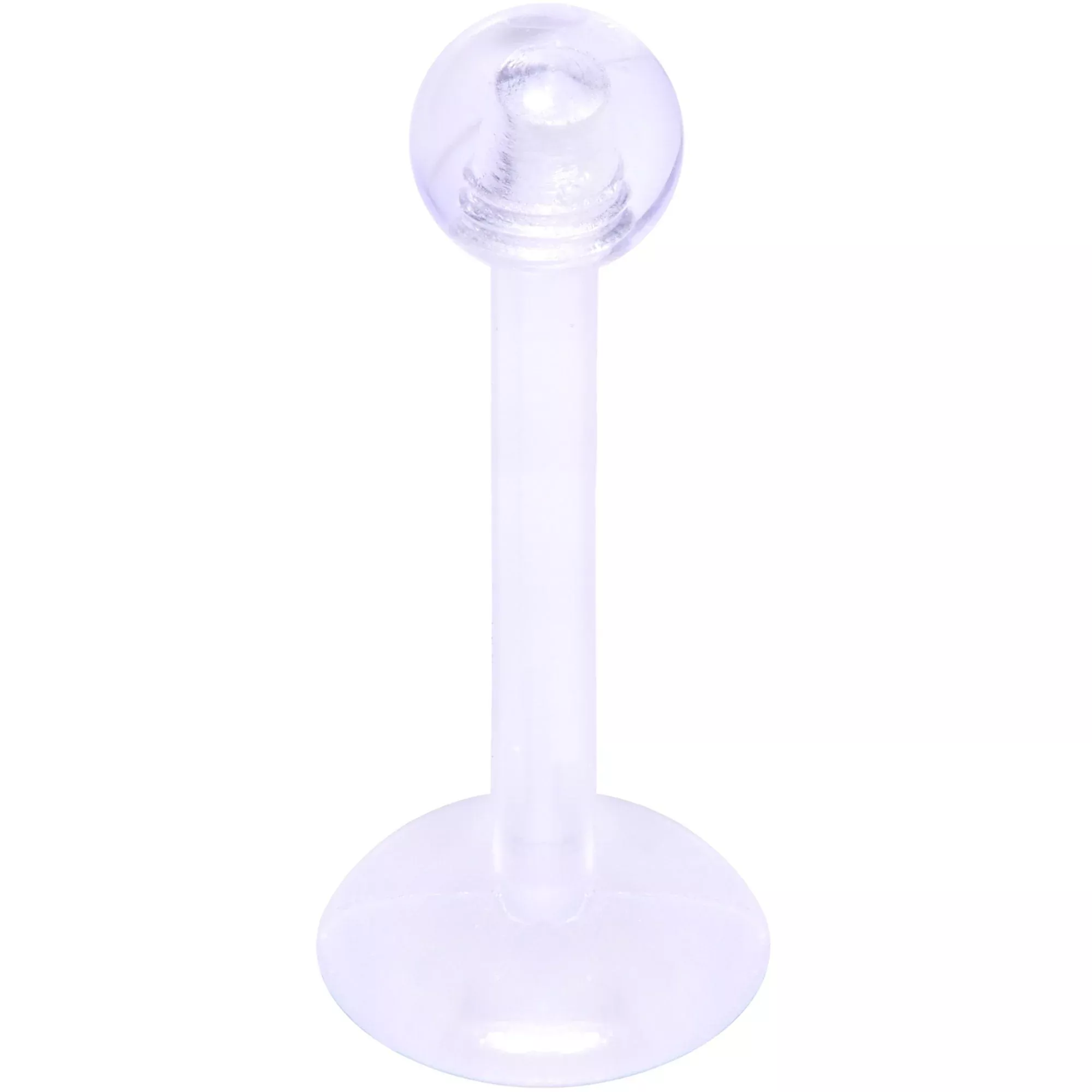 16G 3 /8 Clear Flexible Bioplast Labret Monroe Tragus Retainer