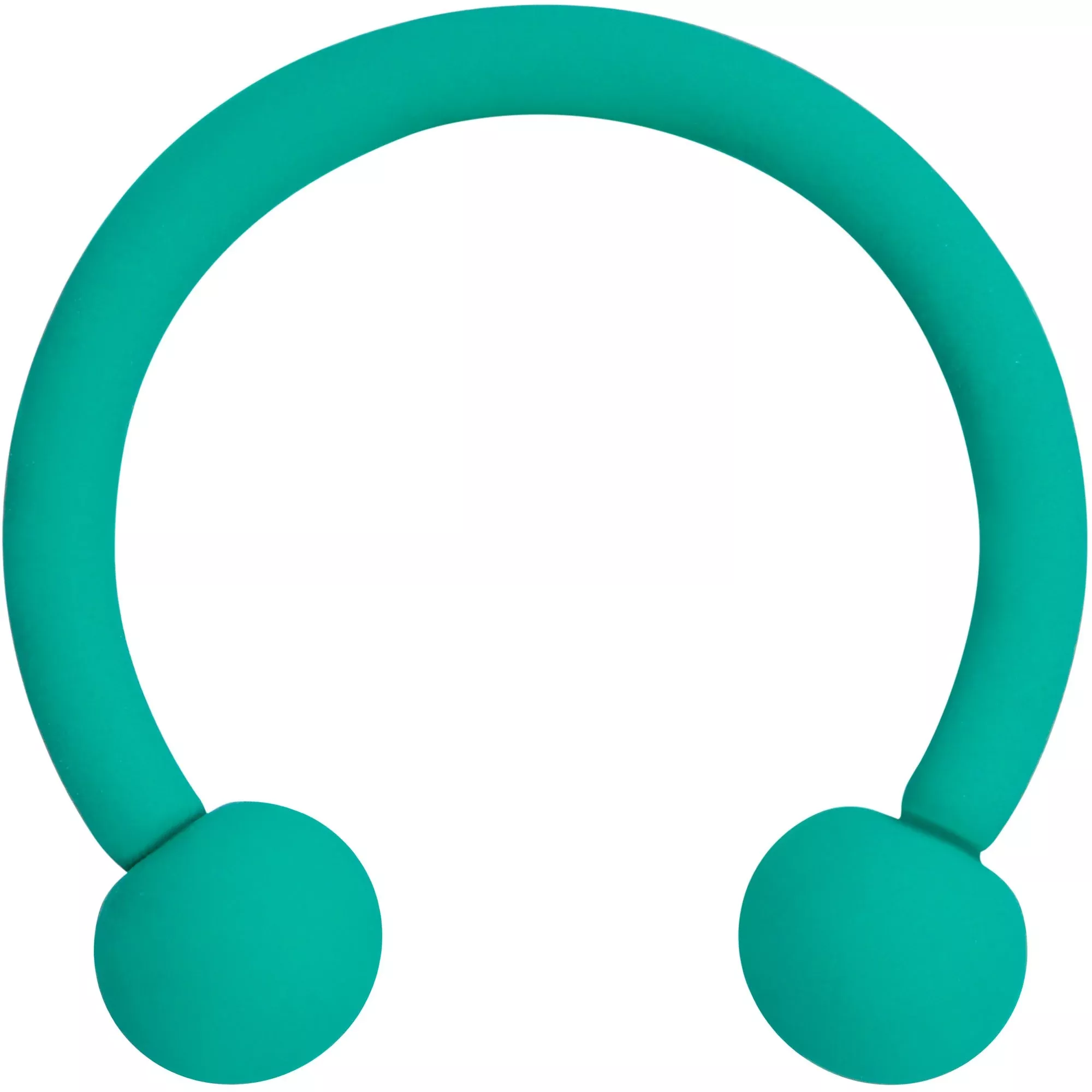 16G 3 /8 Totally Teal Matte Horseshoe Circular Barbell