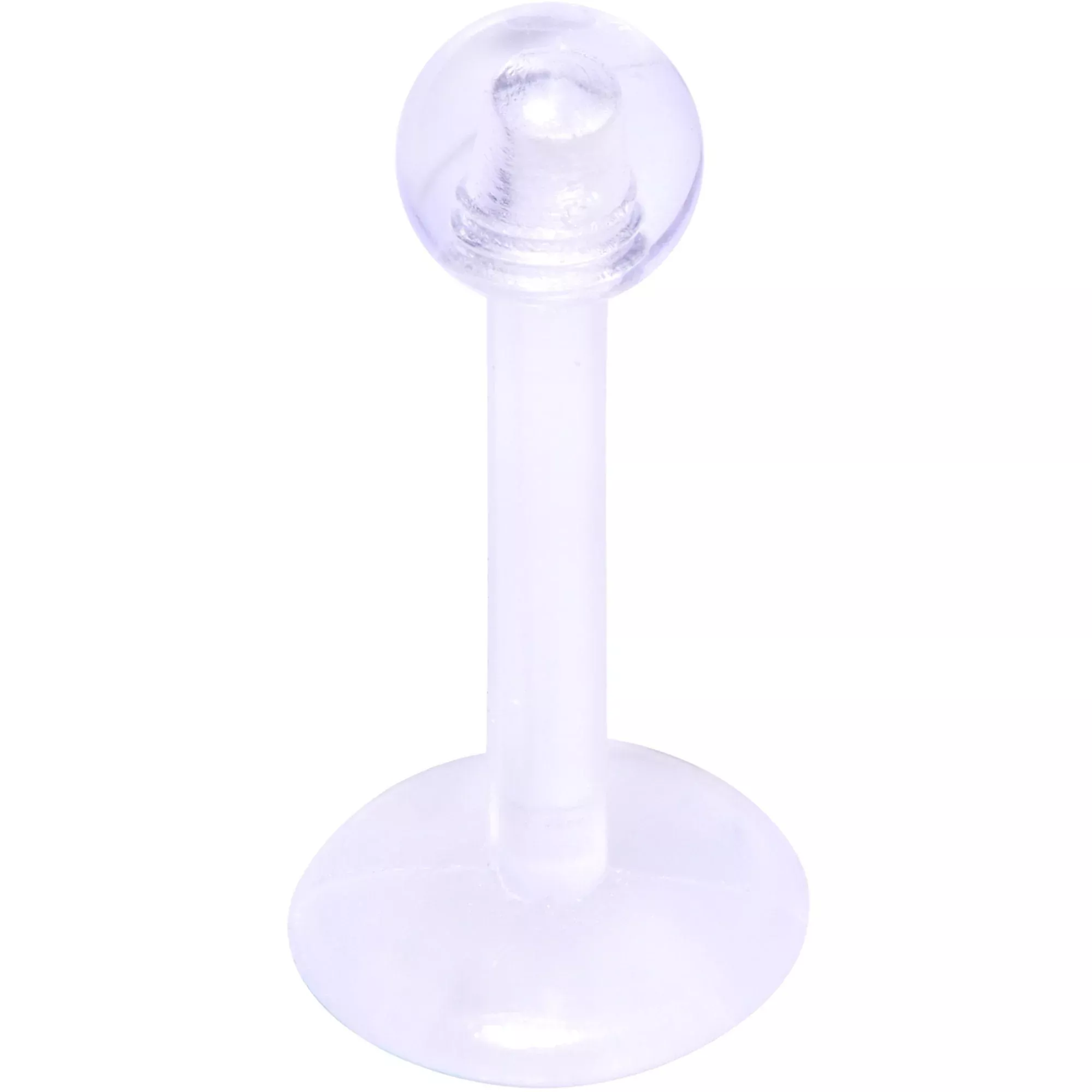 16G 5 /16 Clear Flexible Bioplast Labret Monroe Tragus Retainer