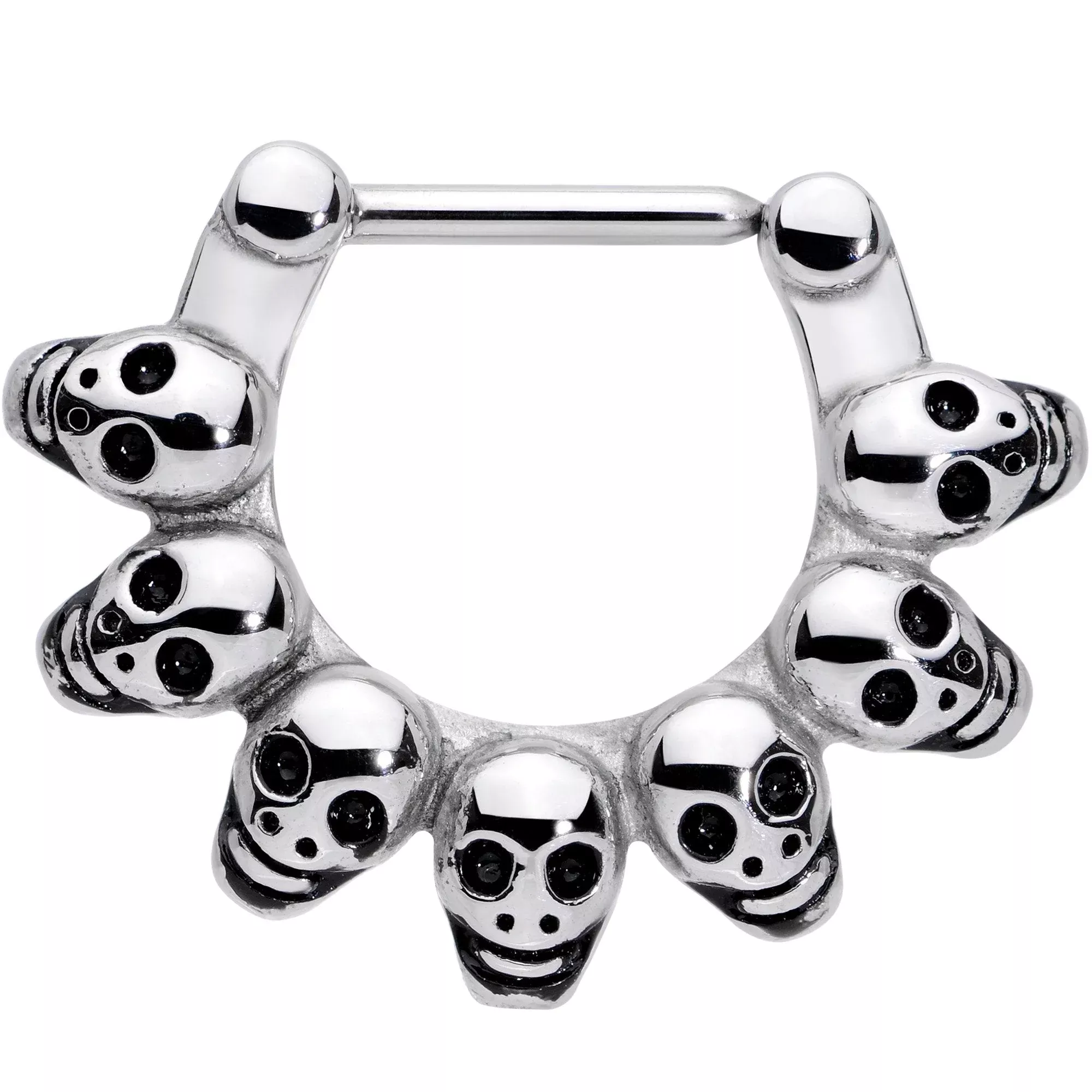 16G 5 /16 Wreath of Skulls Cartilage Clicker