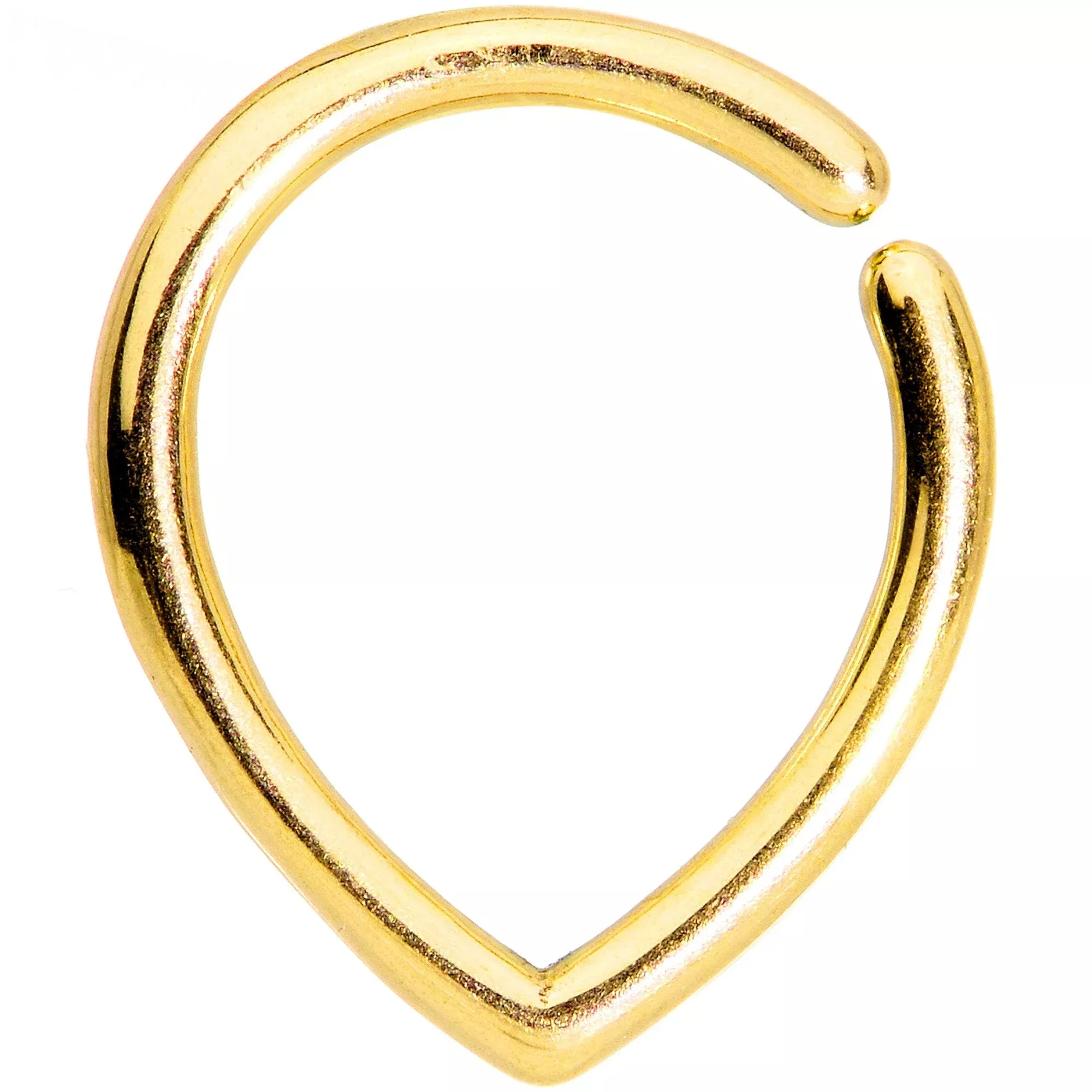 16G Gold Tone Teardrop Closure Ring