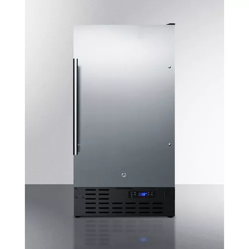 18'' Wide ADA Compliant Built-In Undercounter Manual Defrost Crescent Icemaker With Panel-Ready Door - BIM18IFADA Summit