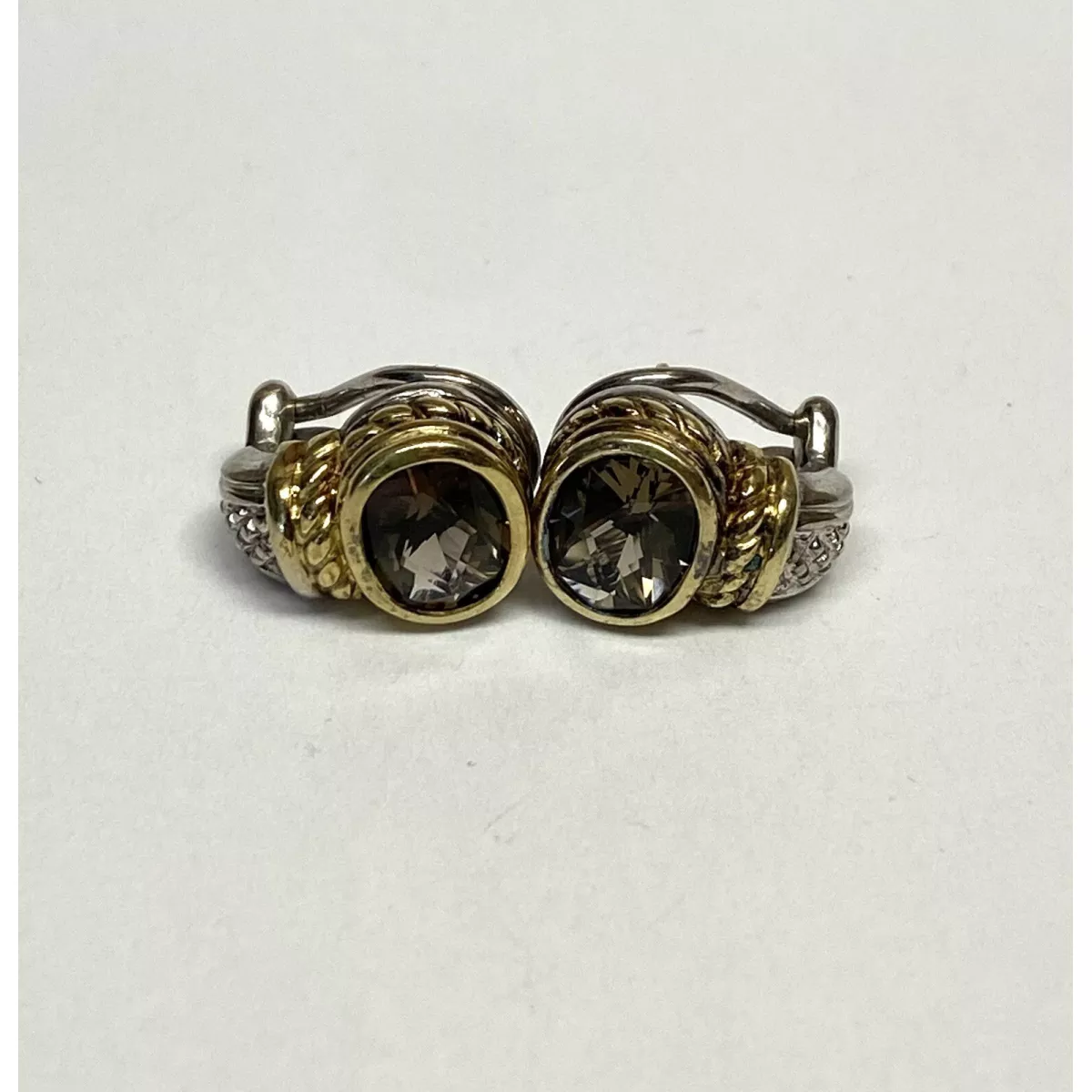 18K Judith RipkaDesigned With Sterling Silver925 & Gemstone Earrings