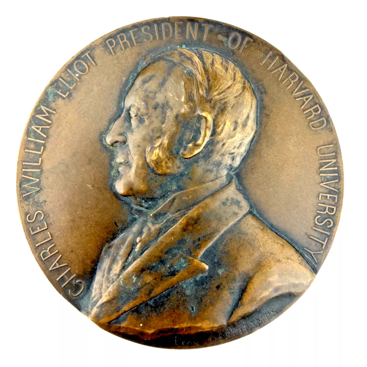 1907 CHARLES WILLIAM ELIOT PRESIDENT OF HARVARD UNIVERSITY COMMEMORATIVE MEDAL