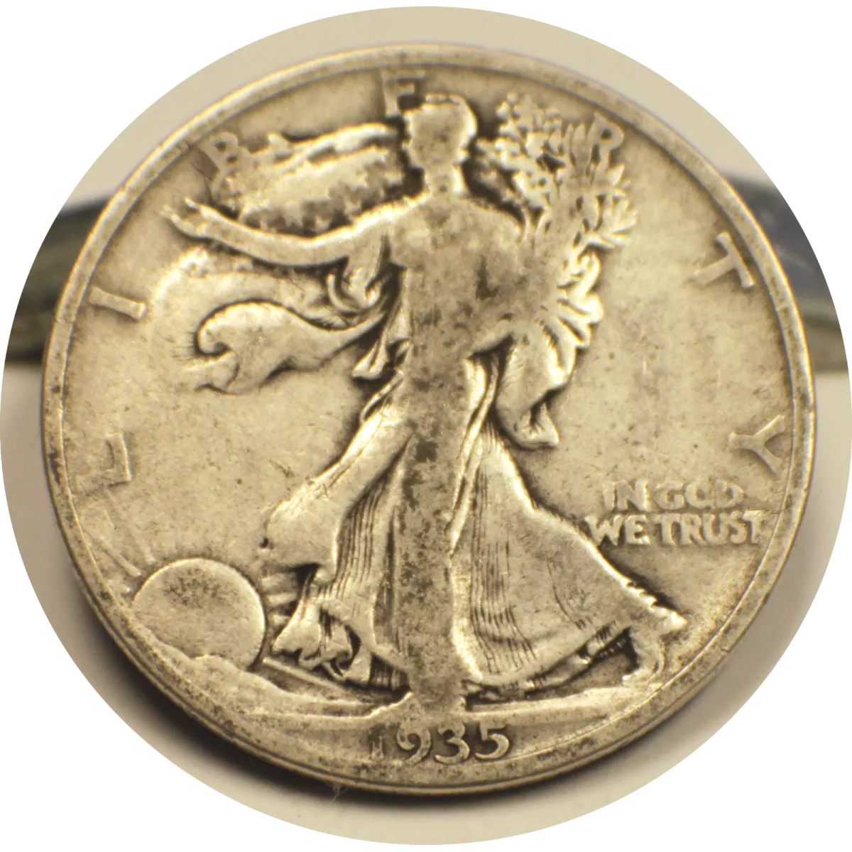 1935 Liberty Walking Half Dollar Silver Coin #007