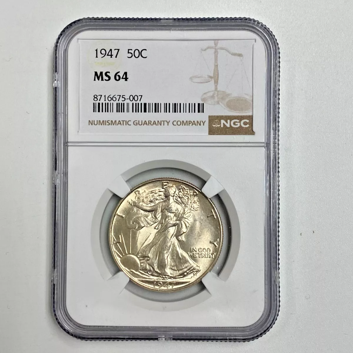 1947 50C NGC MS 64