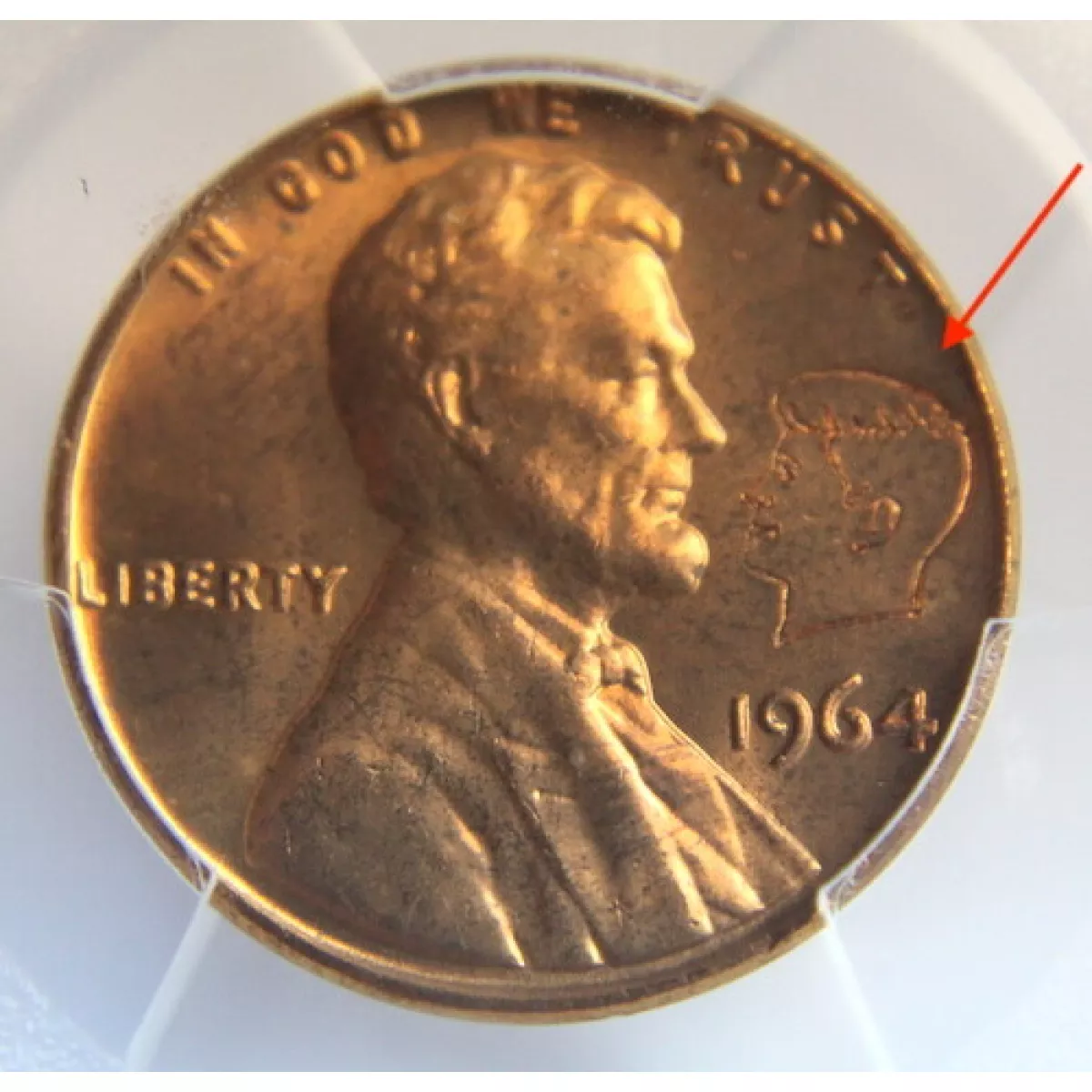 1964 PCGS Lincoln Memorial Penny 1c Genuine Graffiti
