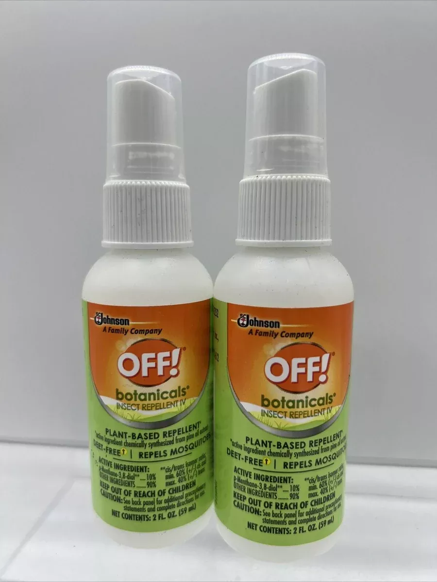 (2) OFF! Botanicals Mosquito Insect Repellent IV Plant-Based Bug Spray TSA2oz