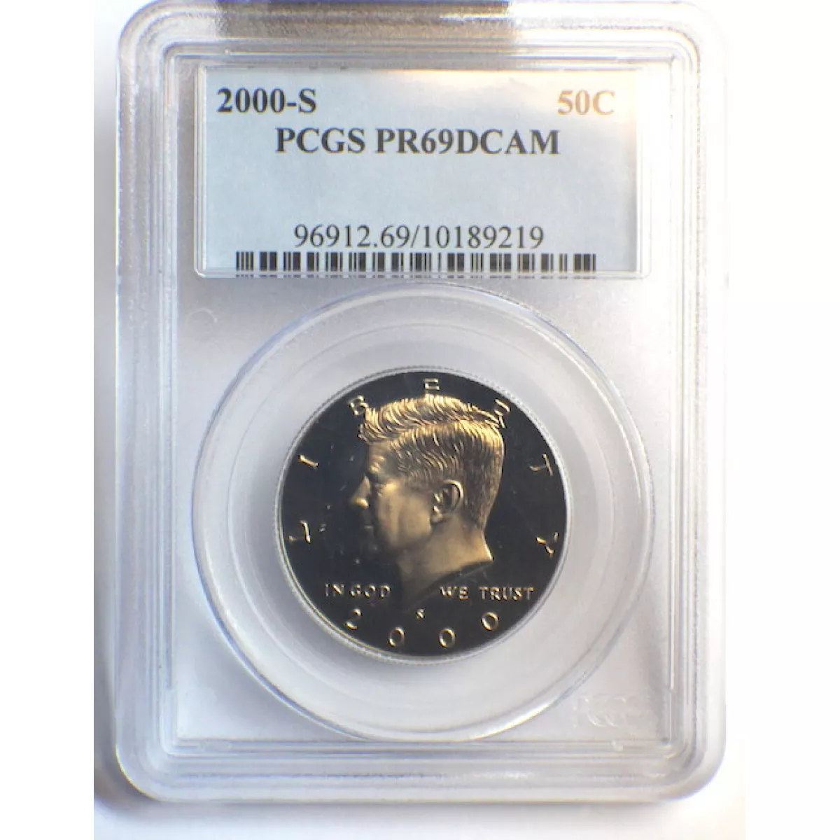 2000 -S PCGS KENNEDY HALF DOLLAR PR69DCAM 50c