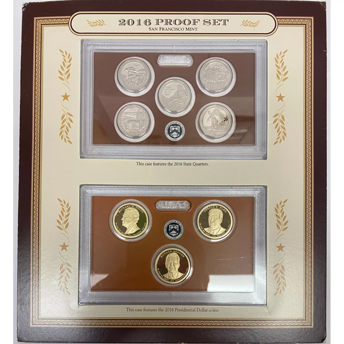 2016 Proof Set San Francisco Limited Edition 8pc