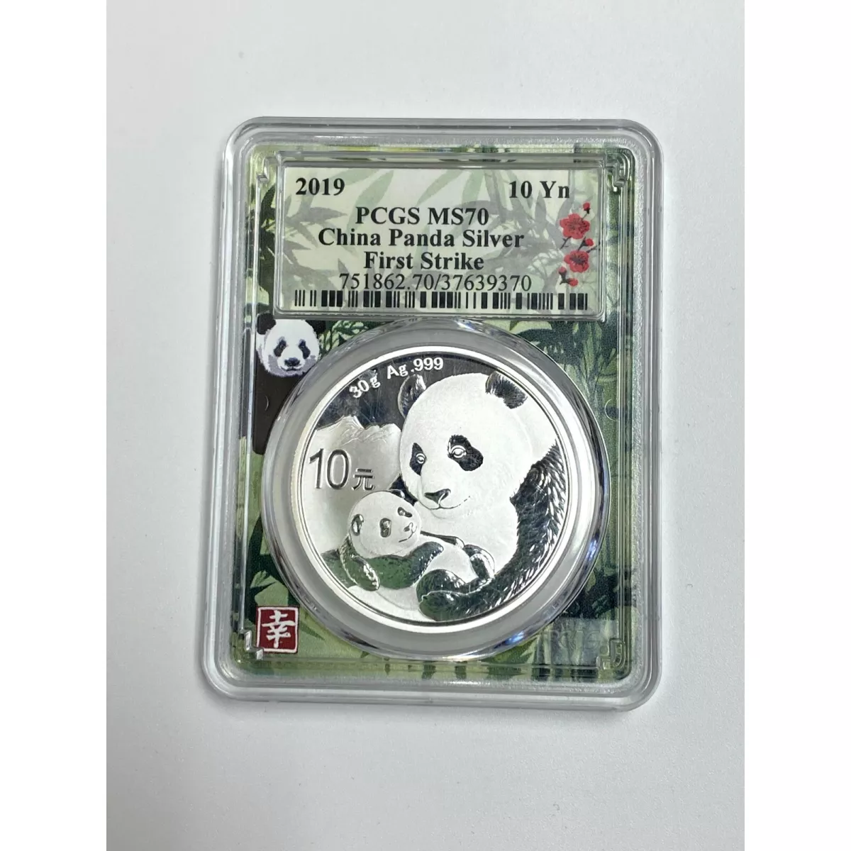 2019 China Silver Panda 10 Yn - PCGS MS70 First Strike.#003