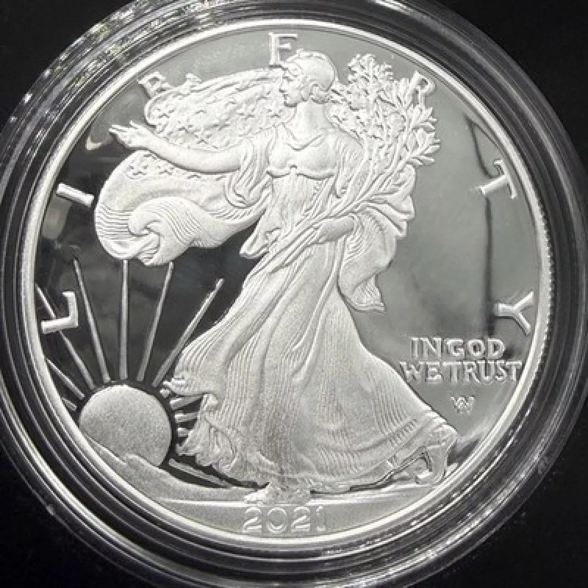 2021-W American Eagle 1 oz Silver Proof Coin Type 2 OGP Box COA US Mint