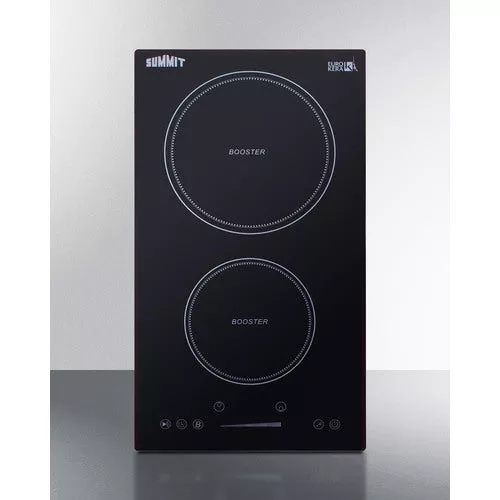 230V 2-Burner Induction Cooktop In Black - SINC2B230B Summit