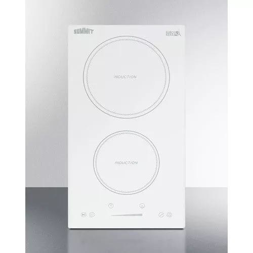 230V 2-Burner Induction Cooktop In White - SINC2B231W Summit