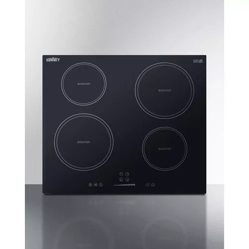 24'' 230V 4-Burner Induction Cooktop In Black - SINC4B241B Summit