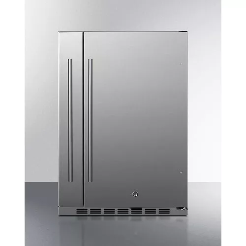24'' Wide Shallow Depth Built-In Undercounter Refrigerator With Slide-Out Side Storage Compartment - FF19524 Summit