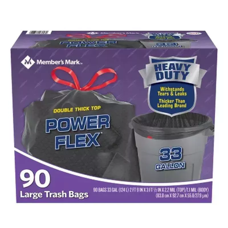33-Gallon Power Flex Drawstring Trash Bags (90 Ct.)