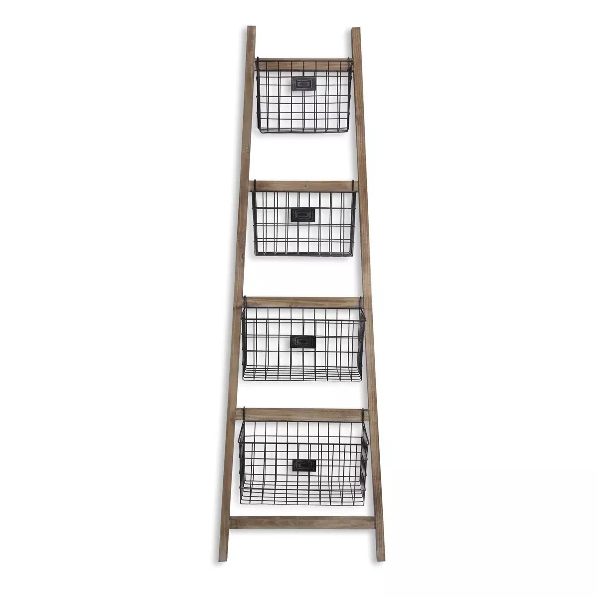 4 Metal Storage Basket Ladder