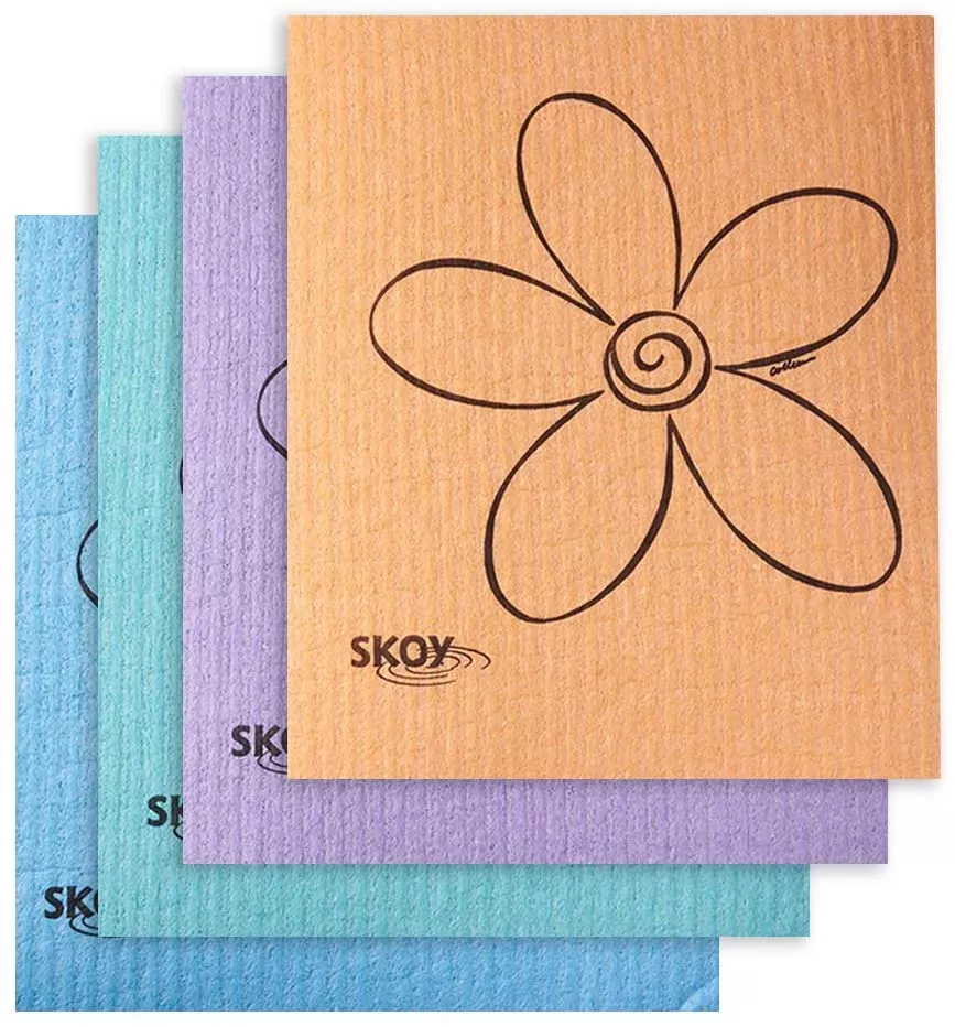 4 Pack Eco friendly Swedish Dishcloth - Assorted Colors