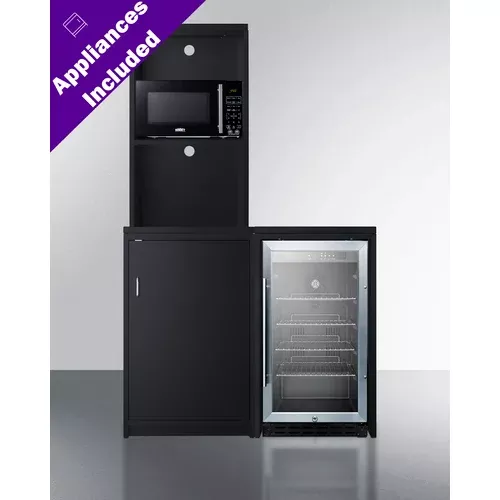 43'' Wide Casework Suite With Refrigerator, Microwave, And Cabinets - CWSUITE43G Summit