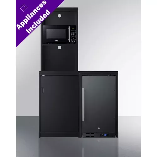 43'' Wide Casework Suite With Refrigerator, Microwave, And Cabinets - CWSUITE43R Summit
