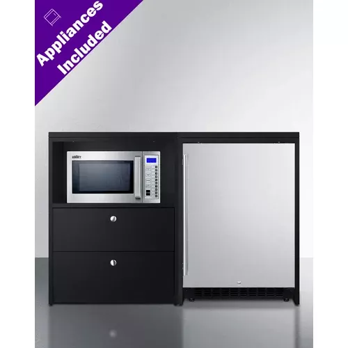 52'' Wide Casework Suite With Refrigerator, Microwave, And Cabinets - CWSUITE52R Summit