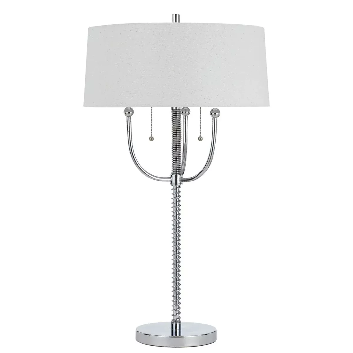 60W X 2 Lesinametal Floor Lamp with Linen Shade