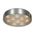 AccessLighting Access Lighting 70081LEDD-BSL-ACR Meteor Dimmable LED Flush-Mount - Brushed Steel & White Acrylic