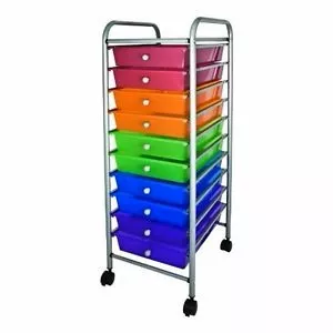 Advantus.- Office Advantus Corp.- Office 34004 10 Drawer Rolling Organizer - Multi-Colored37.6 x 13 x 15.4 in.
