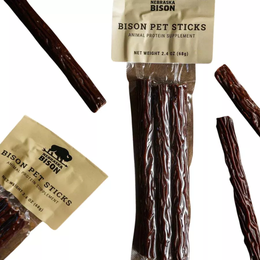 All Natural Bison Pet Sticks | 2.4 oz | Nebraska Bison