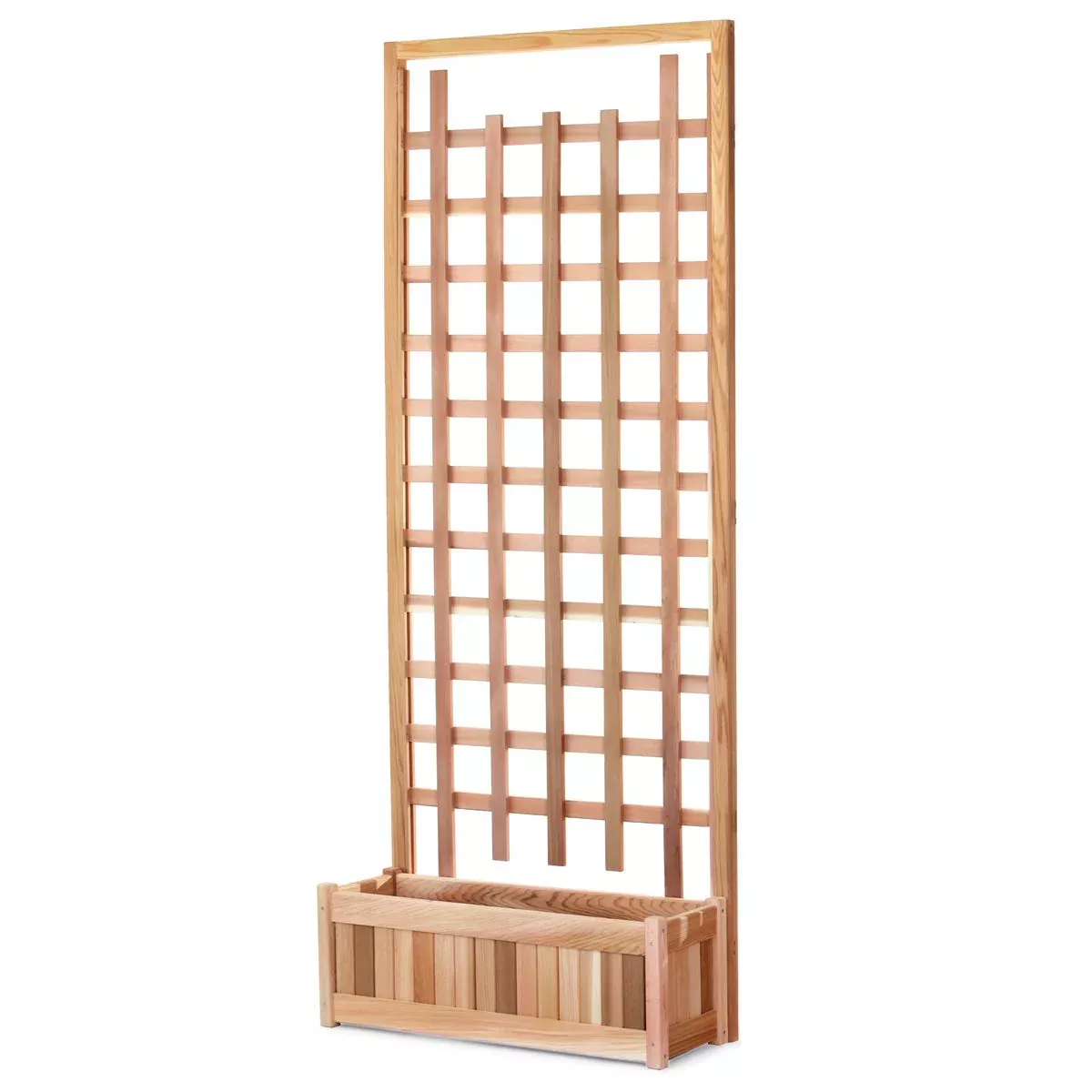 All Things Cedar PL30-T Planter with Trellis Screen, 2-Piece