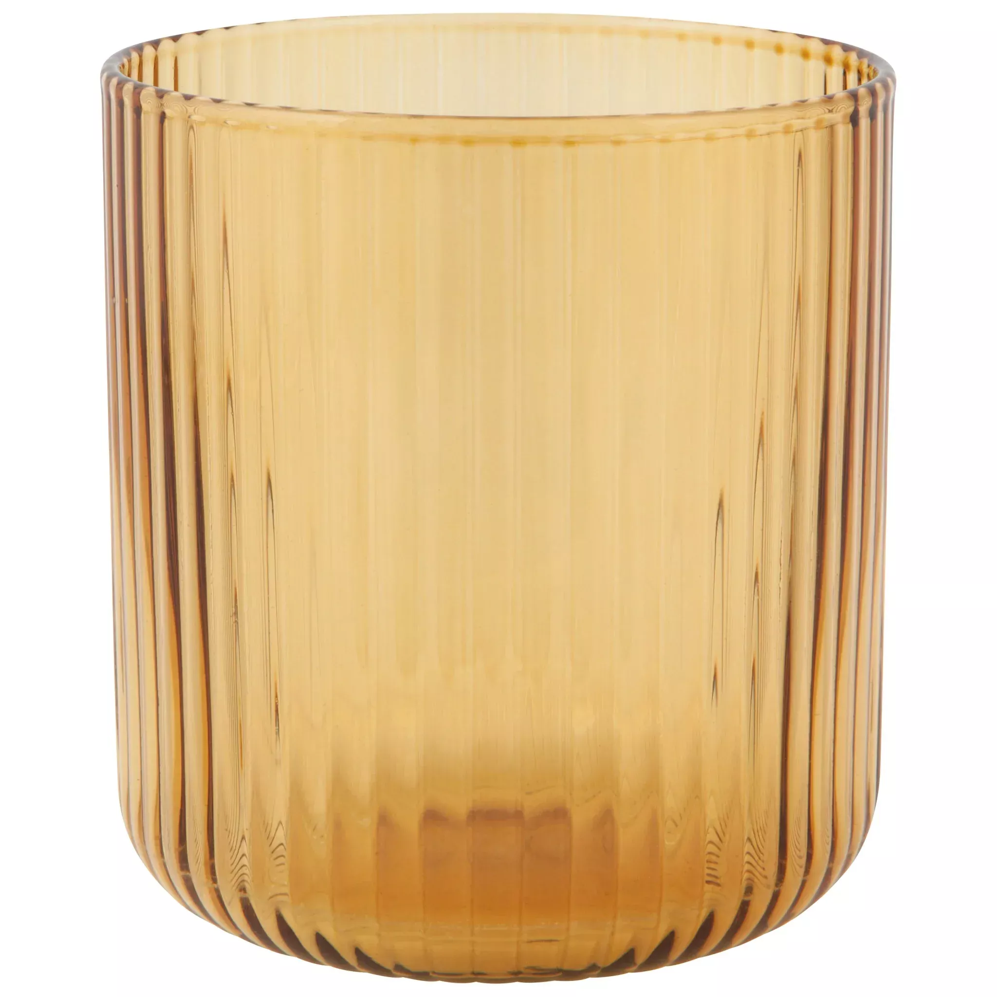 Amber Fluted Tumbler