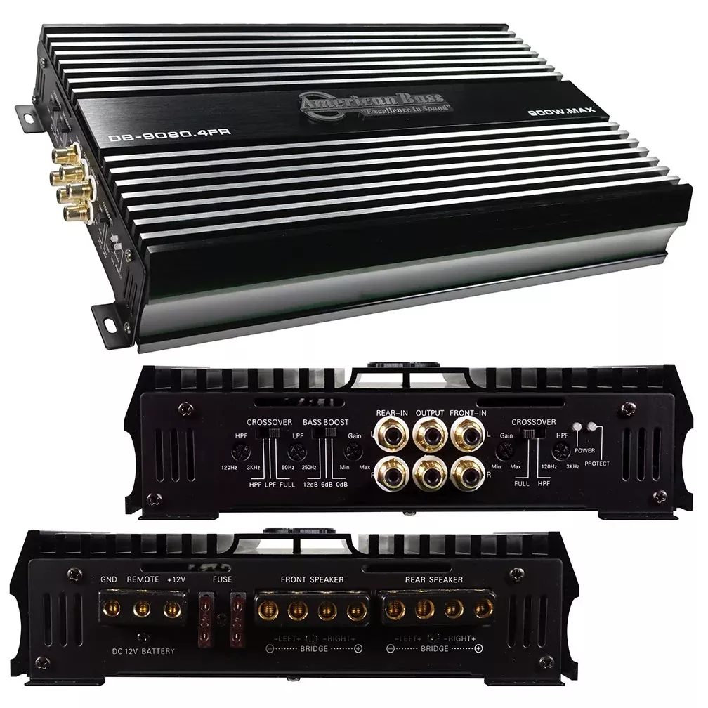 American Bass DB90804FR 4 Channel Class A/B Ampilfier 900 Watts Max