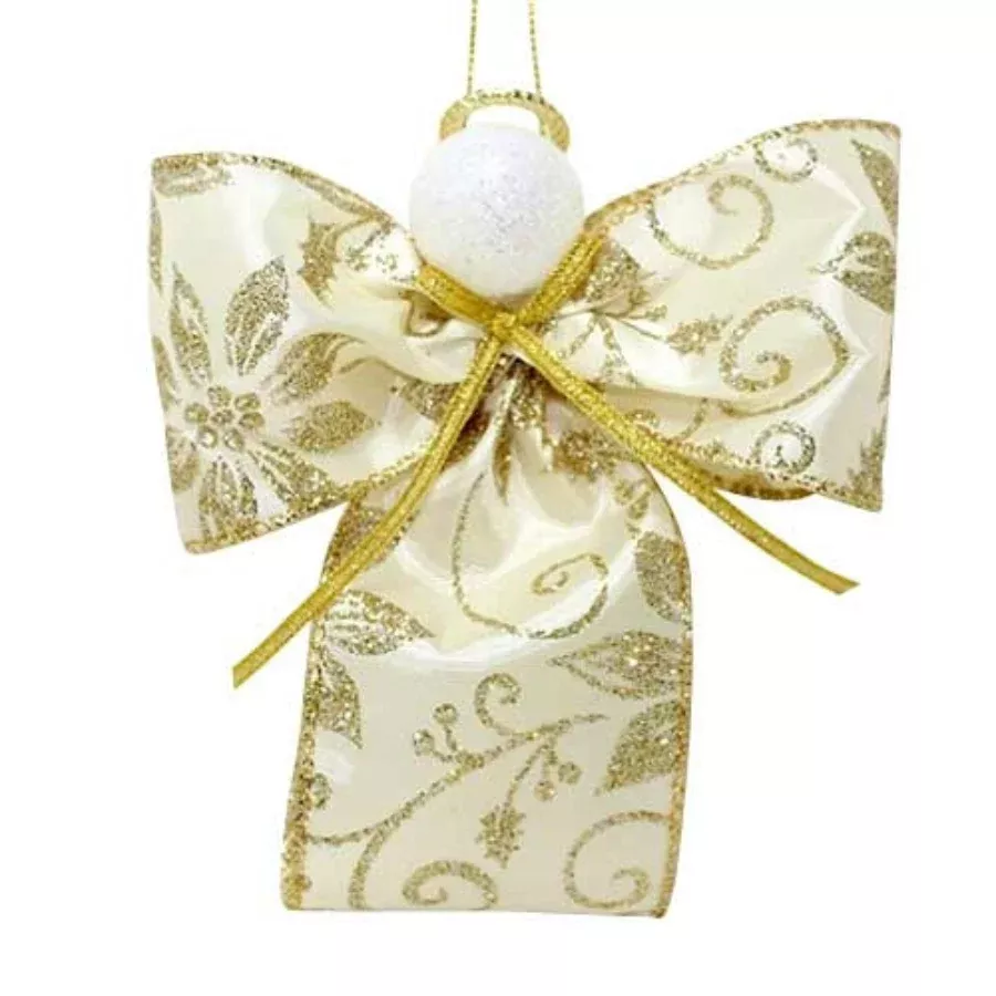 Angel Ribbon Ornament | Gold | Heirloom Treasures