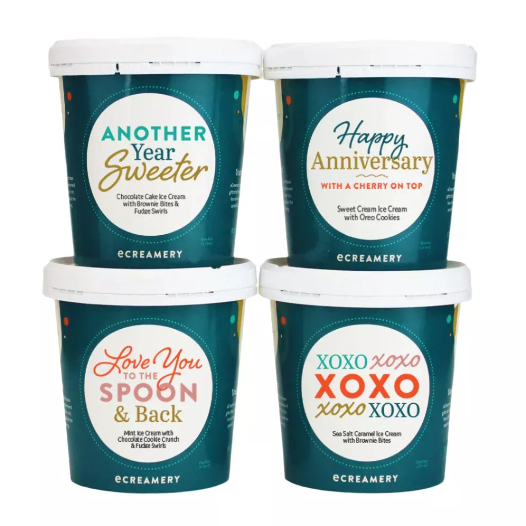Anniversary Ice Cream Gift | 4 Pints | eCreamery