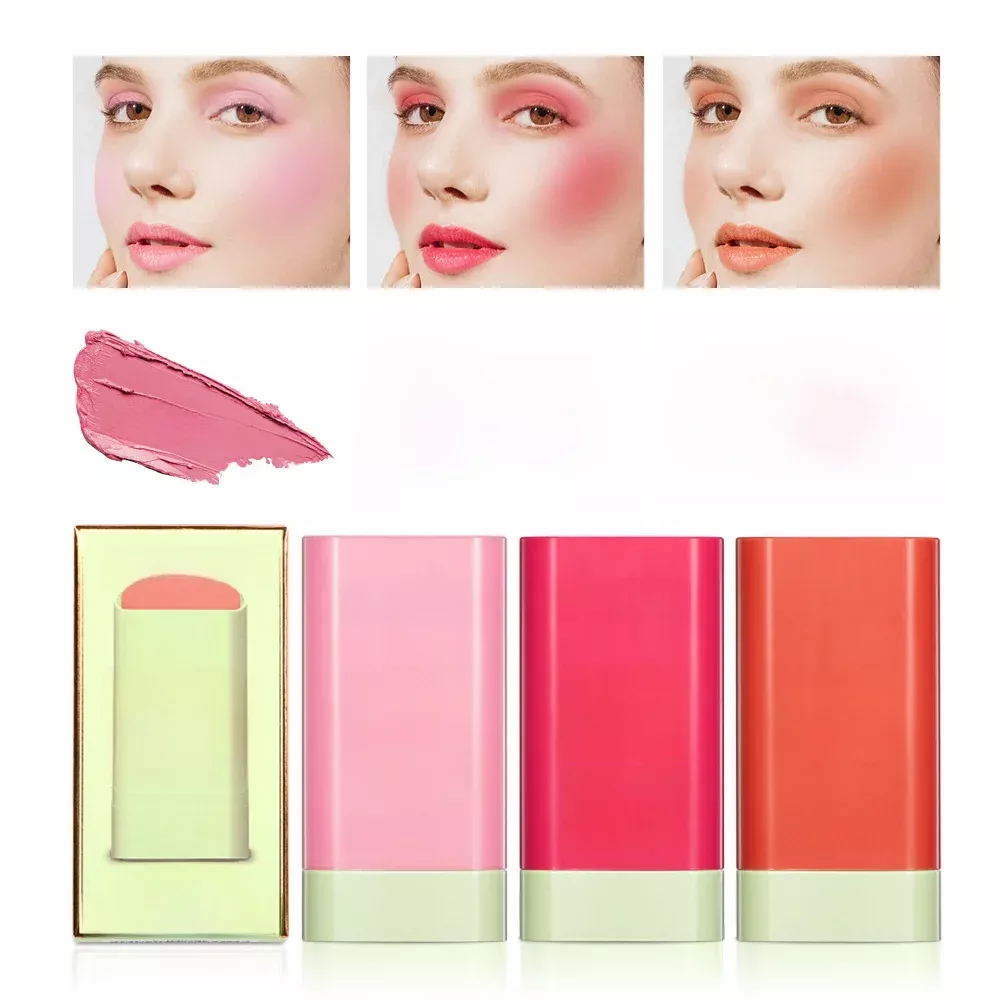 Apply blush cream blush stick