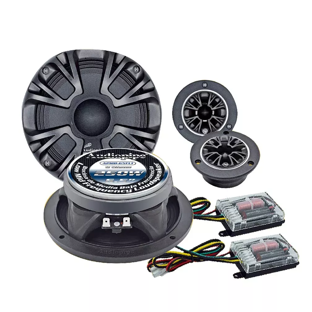 Audiopipe APMB65FLTCMP Loudspeaker/Tweeter Component Set 1000W Max