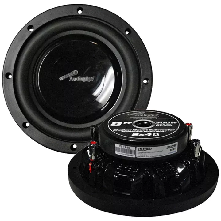 Audiopipe TSFA80 8" Shallow Mount Woofer 300W Max 4 Ohm DVC